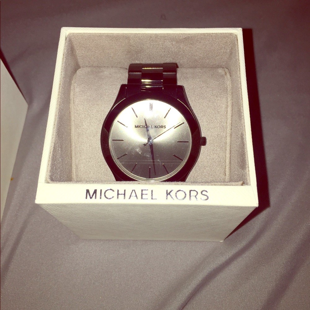 Michale Kors Black Stainless Steel Unisex Watch